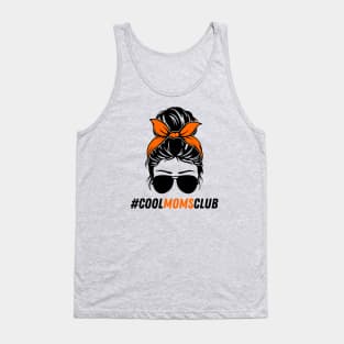 cool moms club messy bun hair cool design Tank Top